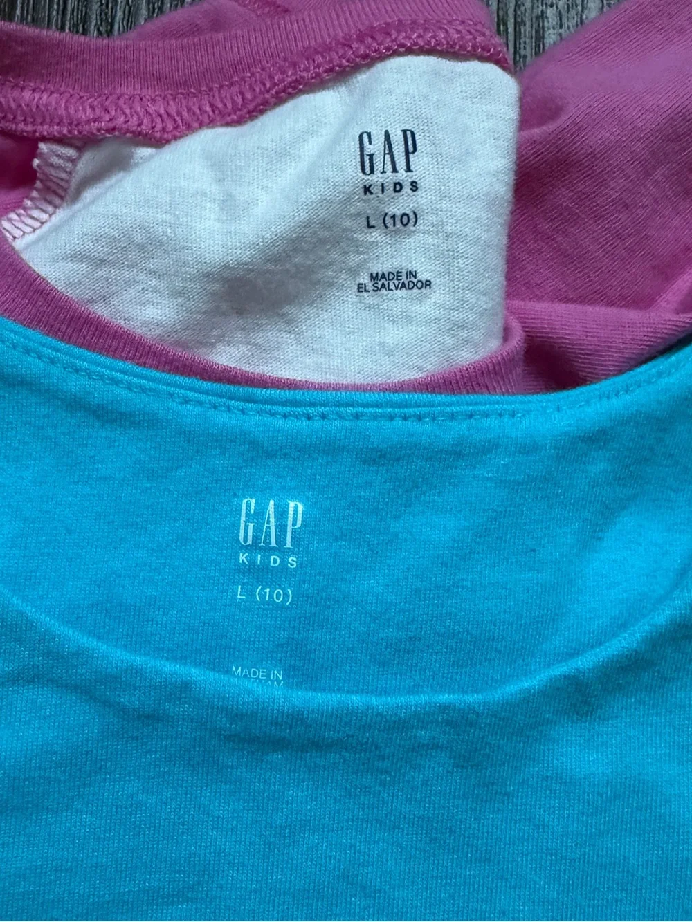 GAP Kids - Girls Peach Mario Kart Pink & White Raglan Tee with Blue Tank